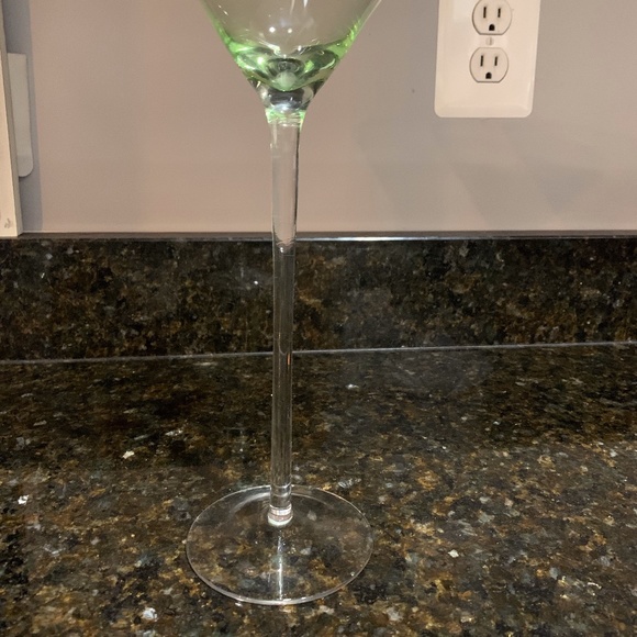 CB2 Tall 11 inch Martini Clear BLUE Tinted Glass - Picture 6 of 9